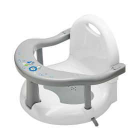 Environmental Anti-dumping Baby Bath Stool Safety Chair (Option: Gray And White-32x32x28cm)