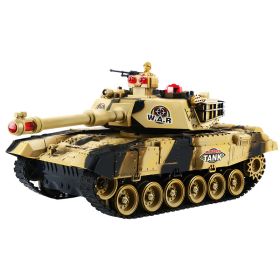 Remote control of tank toy car can launch tracked cross-country vehicle (Option: Yellow-33cm)