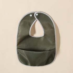 Thickening Plus Size Waterproof And Antifouling Complementary Food Bib (Option: Army Green)