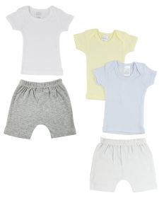 Infant Boys T-Shirts and Pants (Color: White/Grey, size: large)