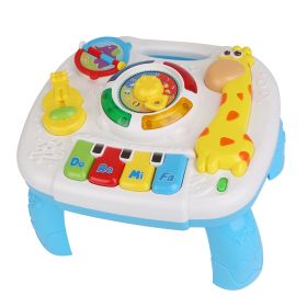 Toddler Musical Learning Table Educational Baby Toys Musical Activity Table Learning Center for 6+ Months Boys Girls Gift (Type: S)