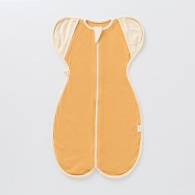 Sleeping Bag Baby Swaddling Vest Dual-use Thick Warm Autumn And Winter (Option: Yellow-S)